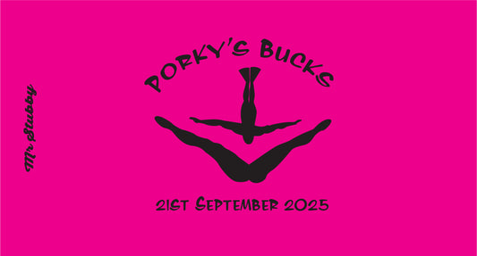 'Porky's Bucks' stubby holder