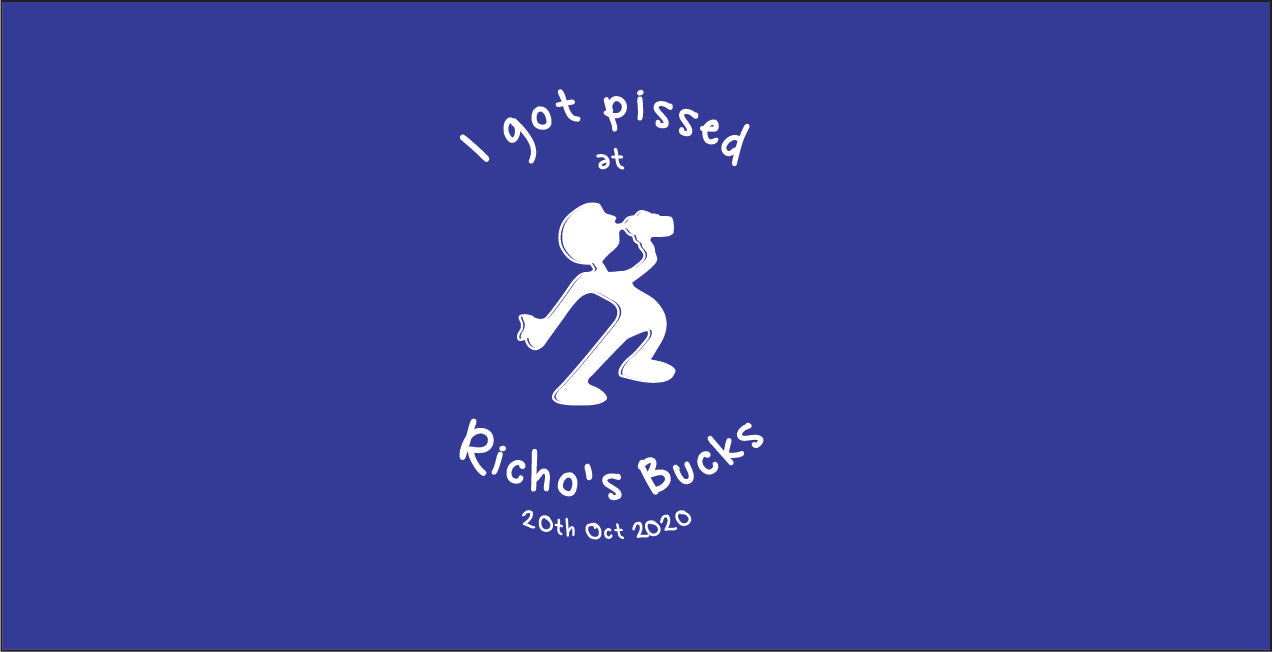 White graphic with text on a blue background