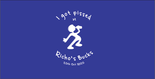 White graphic with text on a blue background